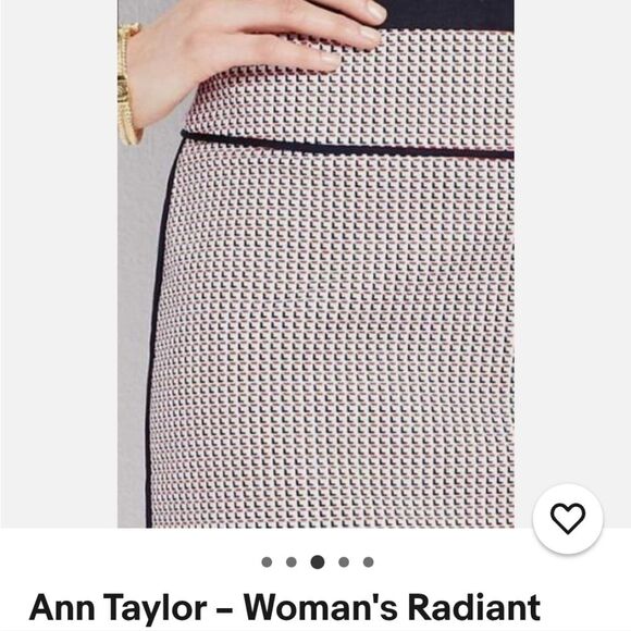 ANN TAYLOR PETITE  GEOMETRIC SKIRT - Picture 2 of 5